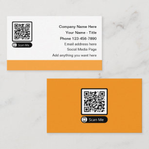 Cartões de visitas de Promocional de código QR dig