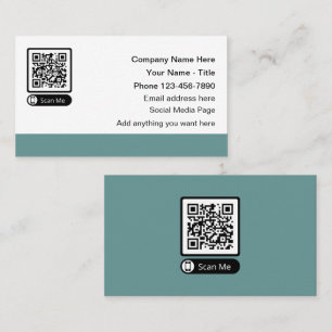 Cartões de visitas de Promocional de código QR dig