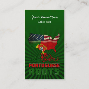 Cartões de visitas de Raízes Portuguesas Americana