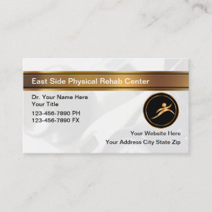 Cartões de visitas de reabilitação de terapia físi