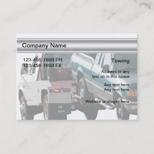 Cartões de visitas de reboque