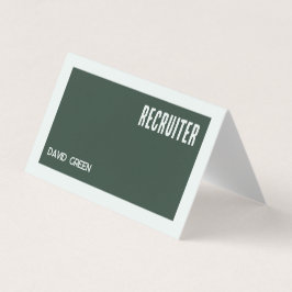 Cartões de visitas de Recrutamento com QR Personal