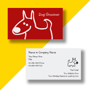 Cartões de visitas de remoção de cães