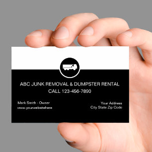 Cartões de visitas de remoção de lixo