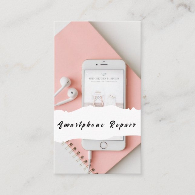 Cartões de visitas de Reparo de Telefone celular S (Frente)