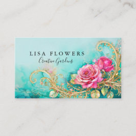 Cartões de visitas de Rosa do estilo Vintage do et
