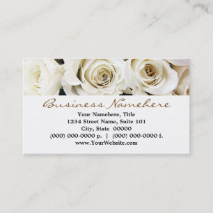 Cartões de visitas de Rosas Brancas