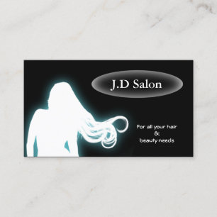 cartões de visitas de salão aqua Hair