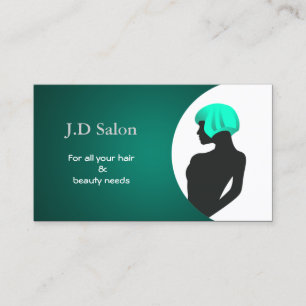 cartões de visitas de Salão de Cabelo de Aqua