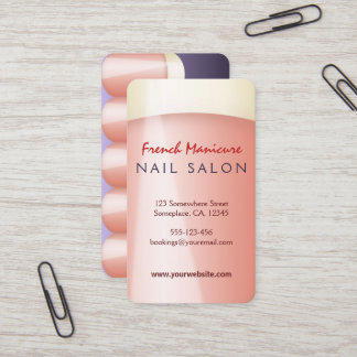 Cartões de visitas de Salão de Unha do Manicure Fr