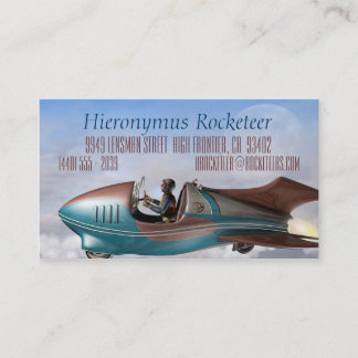 Cartões de visitas de Sandlark Rocket retro