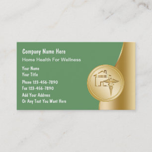 Cartões de visitas de saúde doméstica