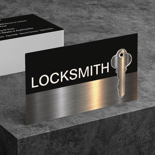 Cartões de visitas de segurança do Classy Locksmit (Criador carregado)