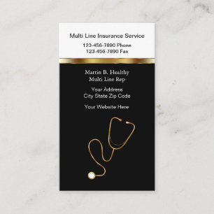 Cartões de visitas de Seguro Médico