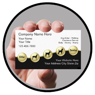 Cartões de visitas de sensor de cães