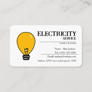 CARTÕES DE VISITAS DE SERVIÇOS DE ELETRICIDADE