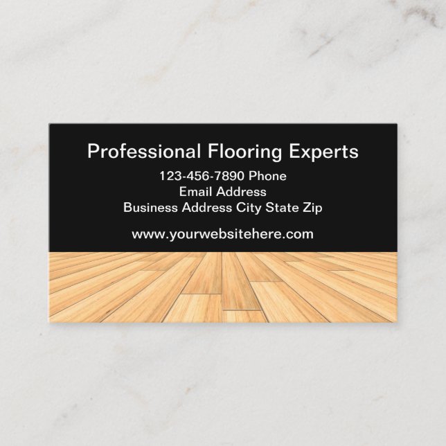 Cartões de visitas de serviços de pavimentos de ma (Frente)