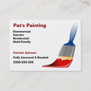 Cartões de visitas de serviços de pintura