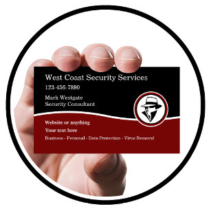 Cartões de visitas de Serviços de Segurança Modern