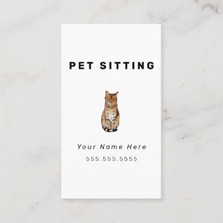Cartões de visitas de Sessão de Pet Cat