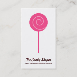 Cartões de visitas de Shoppe de Doces Lollipop