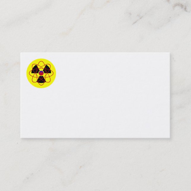 Cartões de visitas de Sinal de Radiação e Atom (Frente)