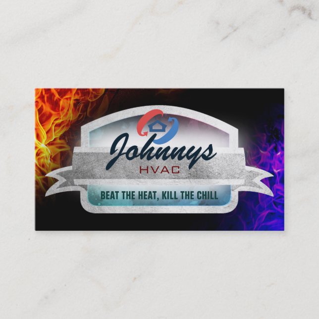 Cartões de visitas de Slogans HVAC (Frente)