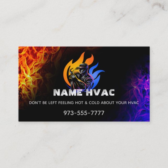 Cartões de visitas de Slogans HVAC (Frente)