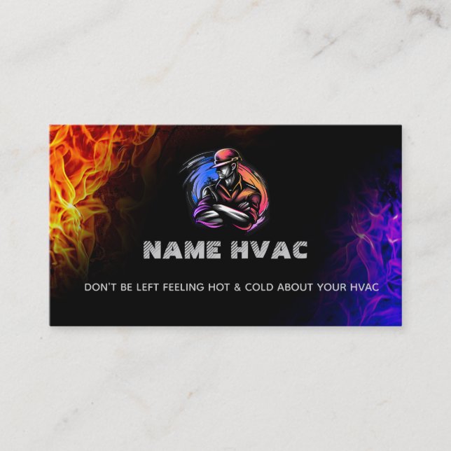 Cartões de visitas de Slogans HVAC (Frente)