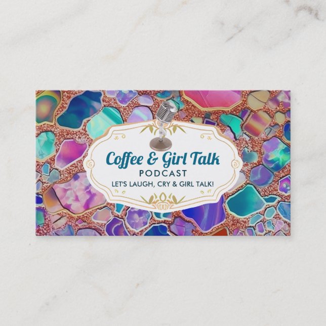 Cartões de visitas de Slogans Podcast (Frente)