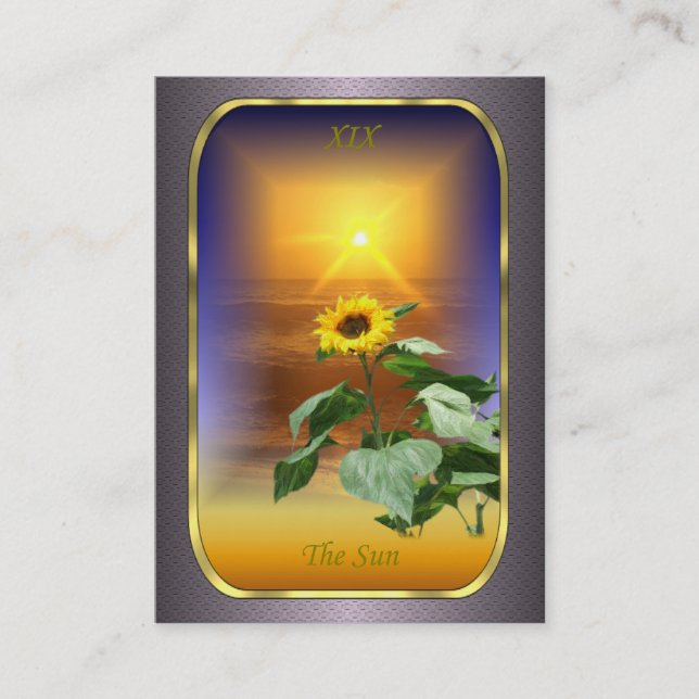 Cartões de visitas de Tarot - The Sun (Frente)