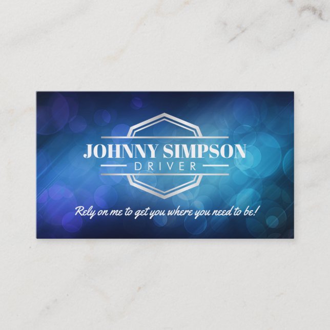 Cartões de visitas de táxi de driver (Frente)