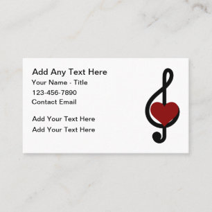 Cartões de visitas de Tema de Nota Musical de Tend