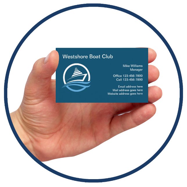 Cartões de visitas de Tema do Clube de Barcos Clás (Criador carregado)