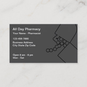 Cartões de visitas de Tema Farmacêutico da Farmáci