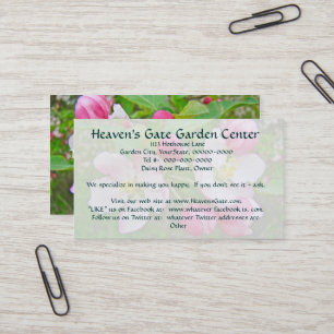 Cartões de visitas de Tempo do Flor de Maçã