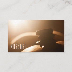 Cartões de visitas de terapia de massagem de cál