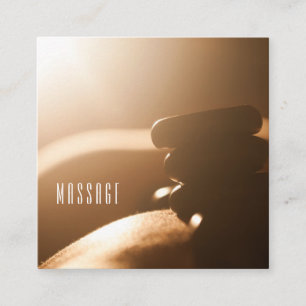 Cartões de visitas de terapia de massagem de cál