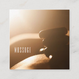 Cartões de visitas de terapia de massagem de cálcu