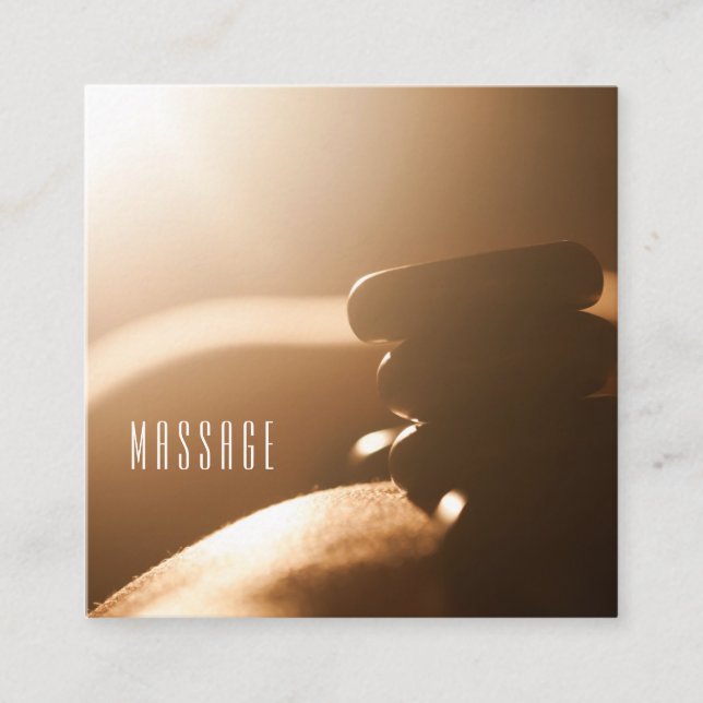 Cartões de visitas de terapia de massagem de cálcu (Frente)