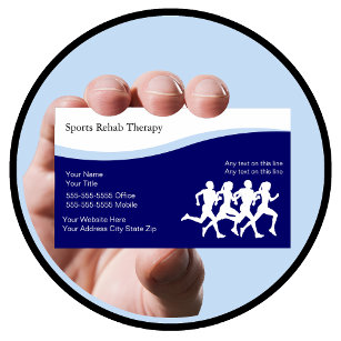 Cartões de visitas de terapia física desportiva