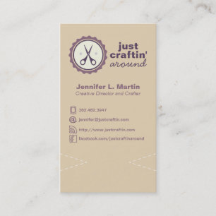 Cartões de visitas de tesoura do Krafty