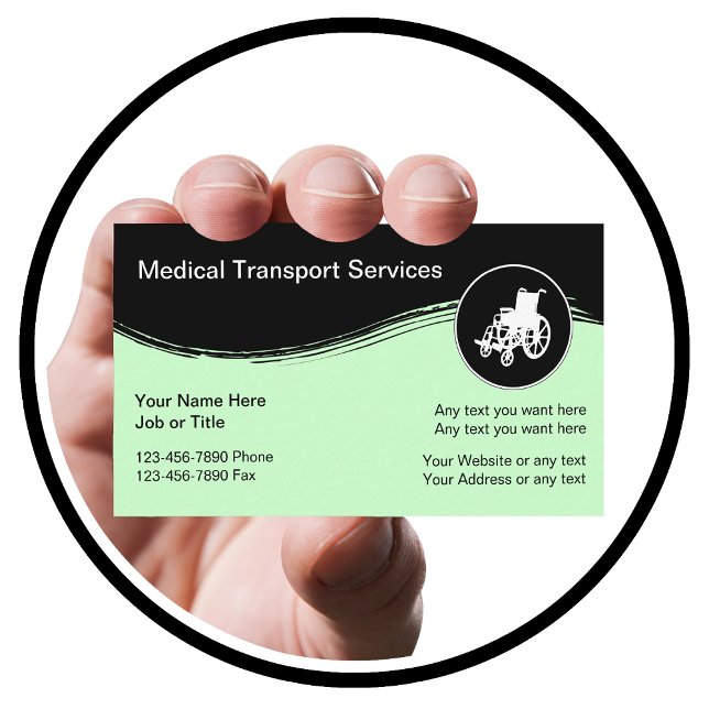 Cartões de visitas de Transporte Médico (Criador carregado)