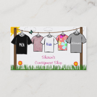 Cartões de visitas de vestuário