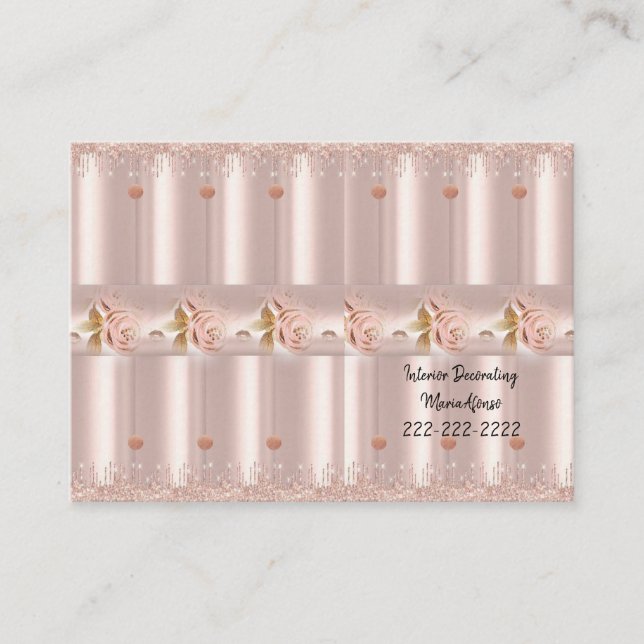 Cartões de visitas, Decore Interior Rosa Rosa Rosa (Frente)