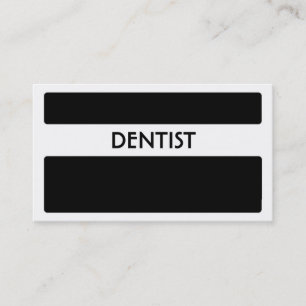 Cartões de visitas Dentista brancas pretas