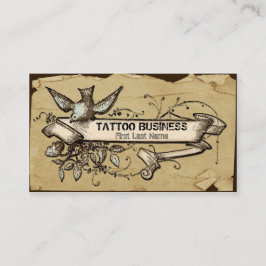 Cartões de visitas desarrumado do tatuagem do