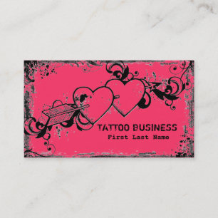 Cartões de visitas desarrumado do tatuagem do