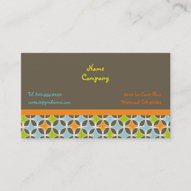 cartões de visitas design de estrelas retrógradas (Frente)