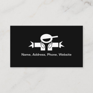 Cartões de visitas DJ com logotipo de jóquei em 